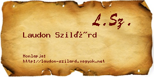 Laudon Szilárd névjegykártya